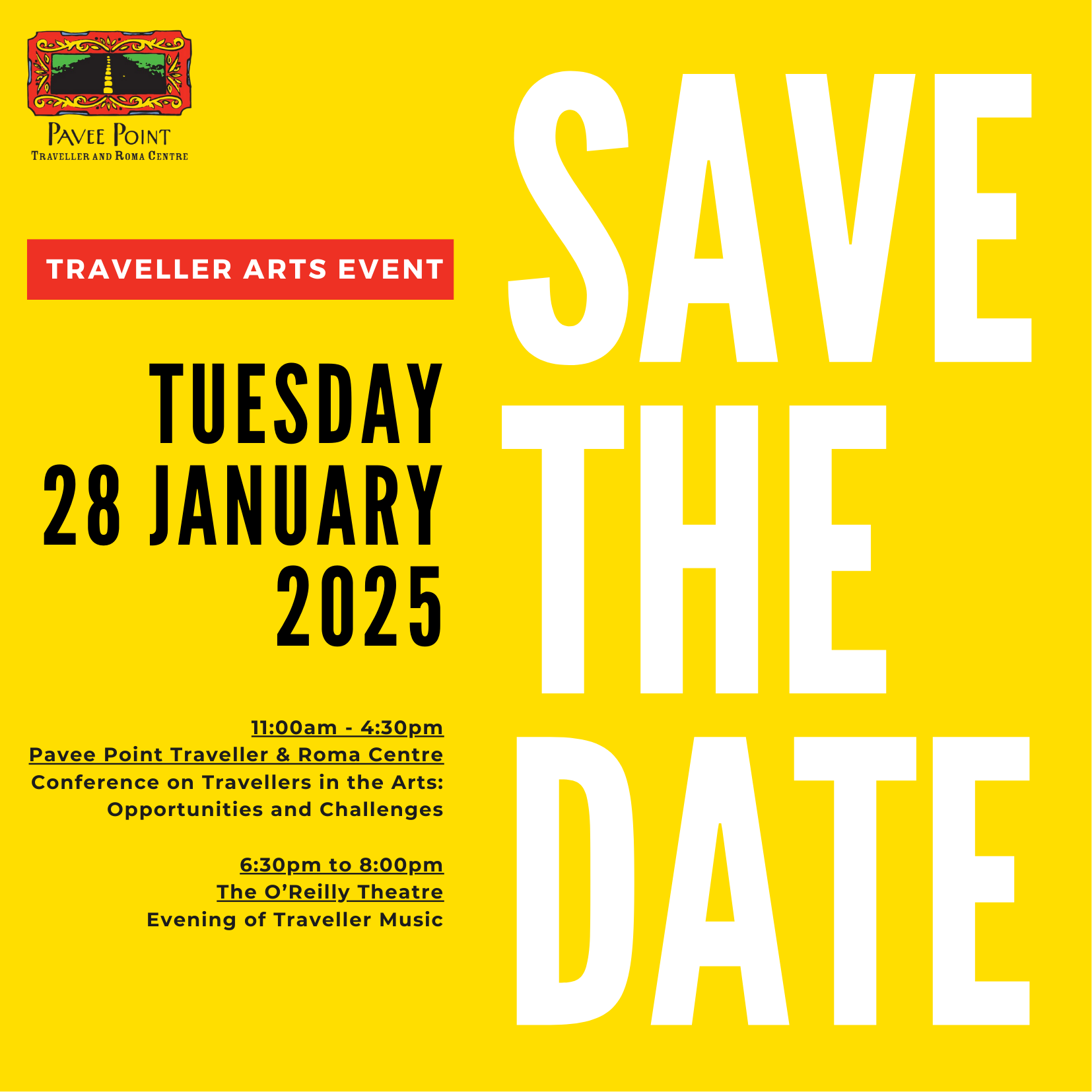 Save the Date – Traveller Arts Event